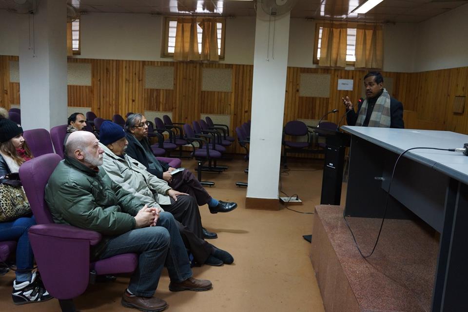 20, January, 2015. Allahabaad museum. Meeting RSUH and MSU students and teachers with the Director and staff of the Museum of Allahabad.
