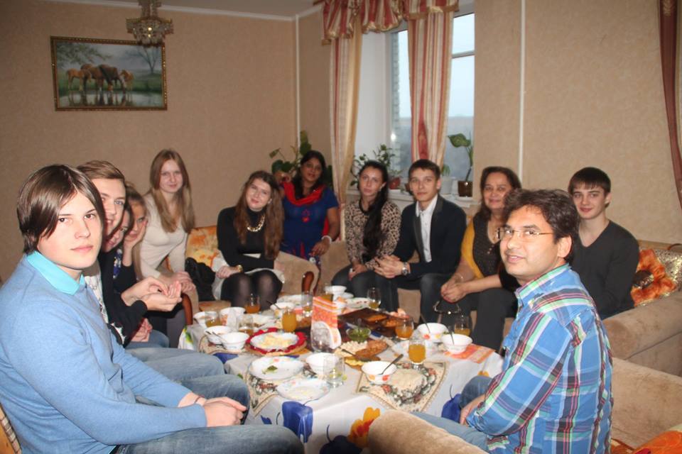 December, 7, 2014. Hindi lesson with Indian family.