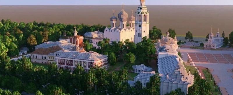 Исторический центр Вологды появился в виртуальном мире популярной игры Minecraft.