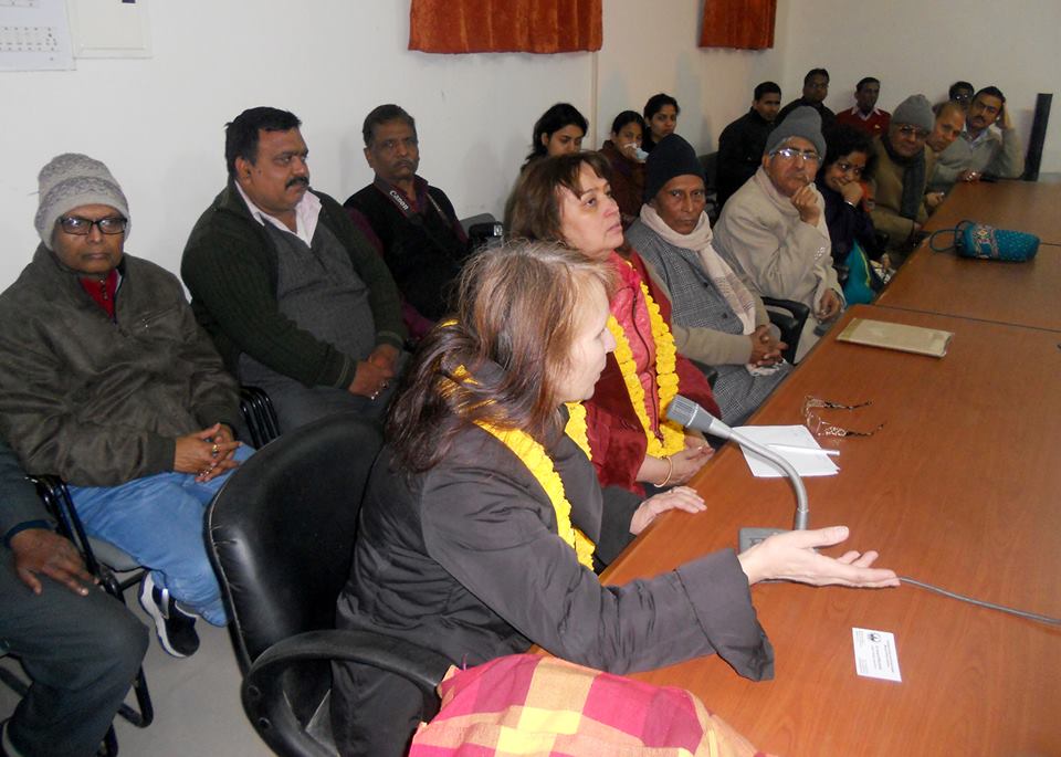 20, January, 2015. Meeting RSUH and MSU students and teachers with the Department of Ancient History, Culture and Archaeology of the University of Allahabad