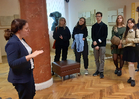 Culturology freshmen given an introductory tour of the Tsvetaev Museum